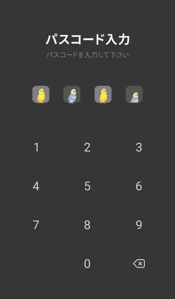 [LINE着せ替え] BIRDS-セキセイインコ 01-ブラック/グレーの画像4