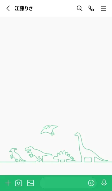 [LINE着せ替え] 恐竜のたまご[グリーン02]の画像2