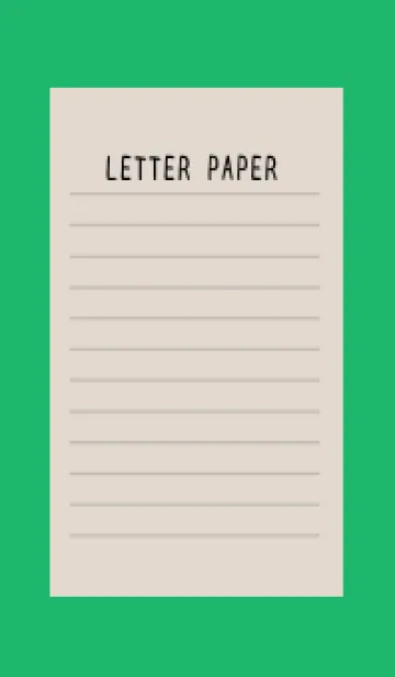 [LINE着せ替え] カラー便箋/ベージュ/グリーンの画像1