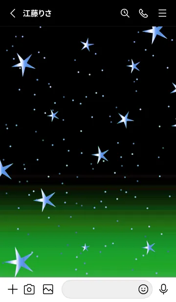 [LINE着せ替え] キラキラ ‐グラデーション・スター 60の画像2