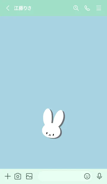 [LINE着せ替え] ホワイト ラビット 203の画像2