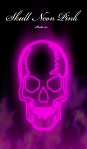 スカルネオン Skull neon Pink 蝶3の着せ替えメイン画像