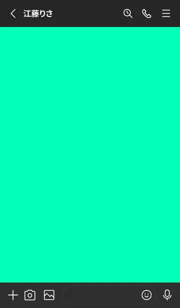 [LINE着せ替え] Simple&Basic ネオンミントグリーンの画像2