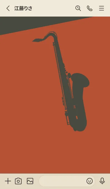 [LINE着せ替え] Saxophone CLR 煉瓦色の画像2