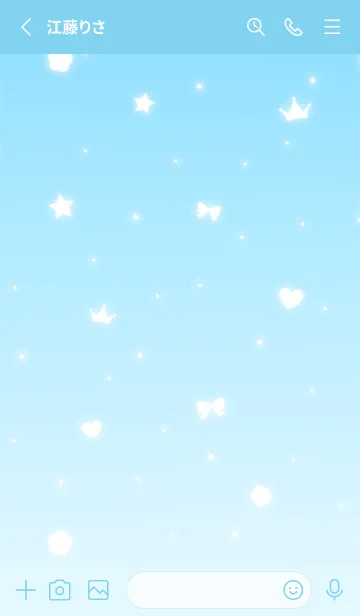 [LINE着せ替え] キラキラ -light blue-の画像2