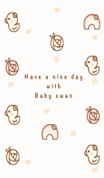 [LINE着せ替え] Lovely baby swan 4の画像1