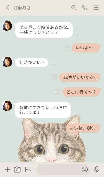 [LINE着せ替え] ICON CAT - マンチカン - PASTEL GR/05の画像3