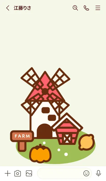 [LINE着せ替え] Lovely farm themeの画像2