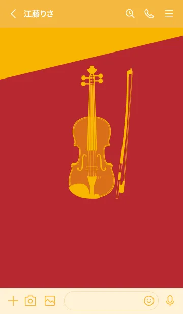 [LINE着せ替え] Violin CLR 茜色の画像2