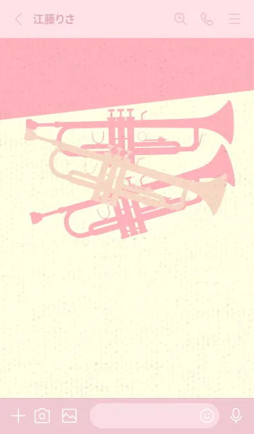 [LINE着せ替え] Trumpet CLR シェルピンクの画像2