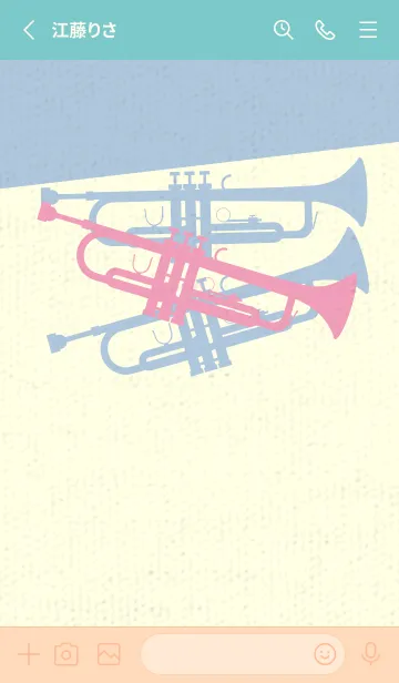 [LINE着せ替え] Trumpet CLR フクシャピンクの画像2