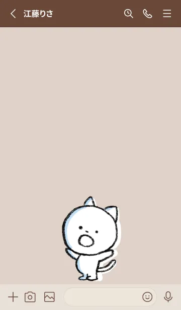 [LINE着せ替え] 茶色 : まるねこ2の画像2