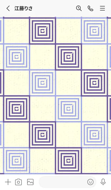 [LINE着せ替え] 和音 市松模様 音符  菫色の画像2