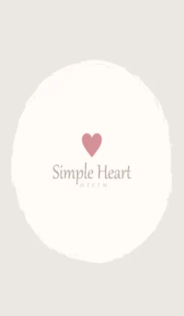 [LINE着せ替え] Simple Heart Dusky Beige - NATURAL 26の画像1