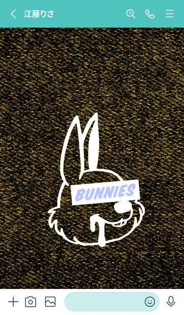 [LINE着せ替え] カラー デニム バニー 56の画像2