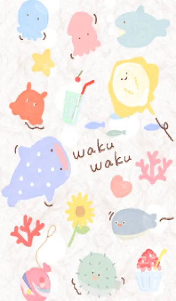 [LINE着せ替え] pinkbrown♡わくわくな海08_1の画像1