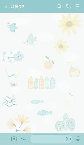 [LINE着せ替え] bluegreen♡素敵な夏を06_1の画像2