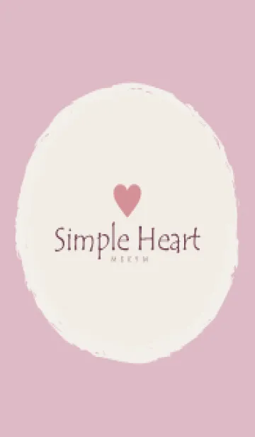[LINE着せ替え] Simple Heart Dusky Pink - NATURAL 26の画像1