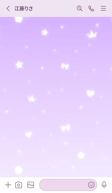 [LINE着せ替え] キラキラ -light purple-の画像2