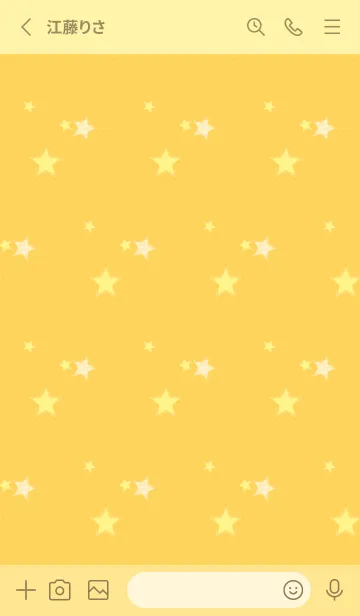 [LINE着せ替え] きらきら星 薄い黄色の画像2
