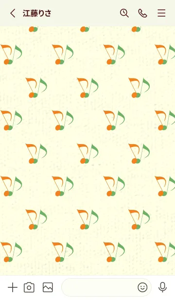 [LINE着せ替え] Clef dot ナスタチウムオレンジの画像2