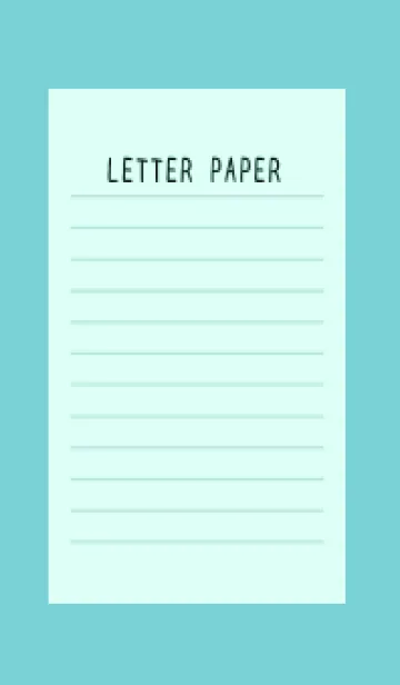 [LINE着せ替え] カラー便箋/ライトブルー/ミントグリーンの画像1