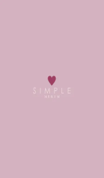 [LINE着せ替え] DUSKY PINK - SIMPLE HEART - 8の画像1