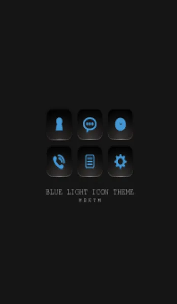 [LINE着せ替え] BLACK-BLUE LIGHT ICON THEME SWITCH 8の画像1