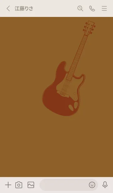 [LINE着せ替え] ELECTRIC GUITAR CLR タバコブラウンの画像2
