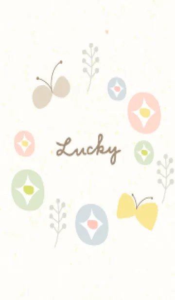 [LINE着せ替え] 北欧風 蝶と花22の画像1