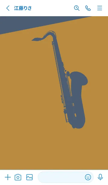 [LINE着せ替え] Saxophone CLR オーカーの画像2