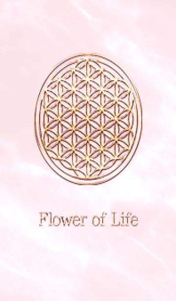 [LINE着せ替え] Flower of Life - Gold (M) - ピンク 01の画像1