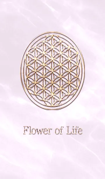 [LINE着せ替え] Flower of Life - Gold (M) - ラベンダーの画像1