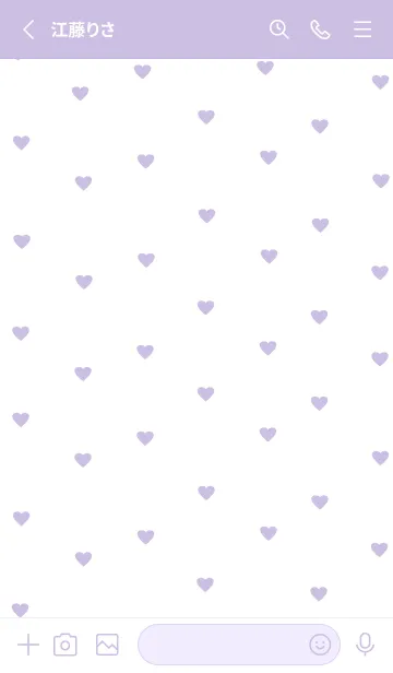 [LINE着せ替え] pattern_heart (lavender)の画像2