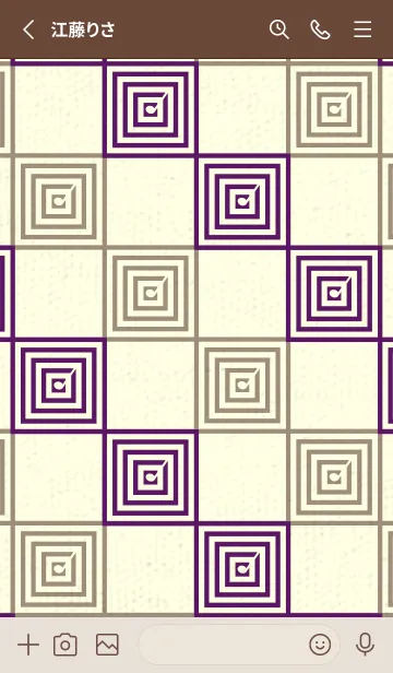 [LINE着せ替え] 和音 市松模様 音符  プルプルの画像2