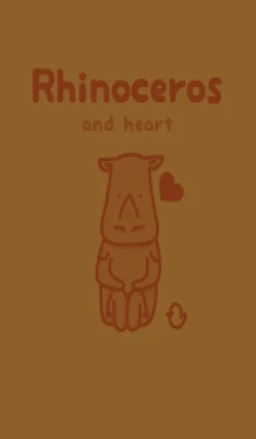 [LINE着せ替え] サイとハート タバコブラウンの画像1