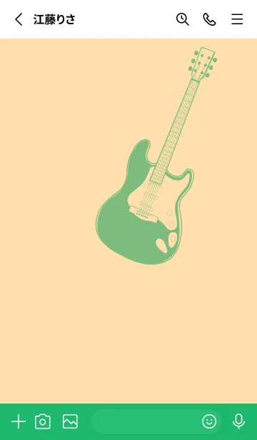 [LINE着せ替え] ELECTRIC GUITAR CLR ペールクリームの画像2