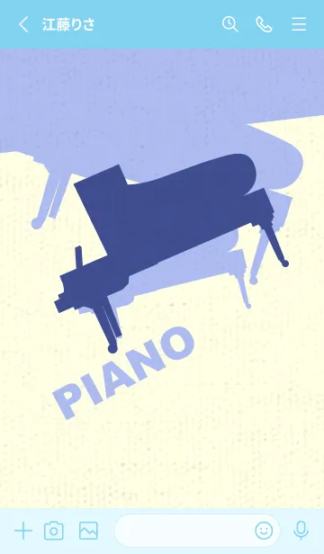 [LINE着せ替え] Piano CLR コーンフラワーブルーの画像2