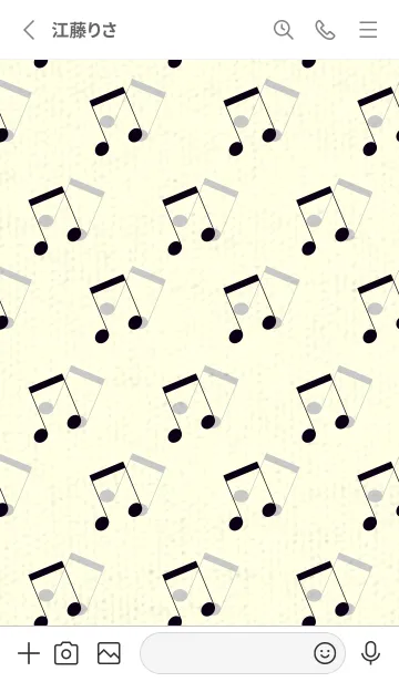 [LINE着せ替え] 2連符柄  漆黒の画像2