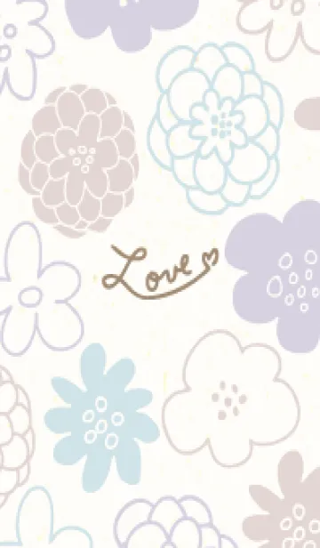 [LINE着せ替え] 北欧風お花 くすみカラー14の画像1
