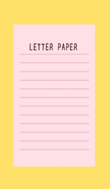 [LINE着せ替え] カラー便箋/ピンク/イエローの画像1