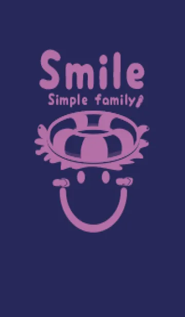 [LINE着せ替え] スマイル＆サマー パープルネイビーの画像1