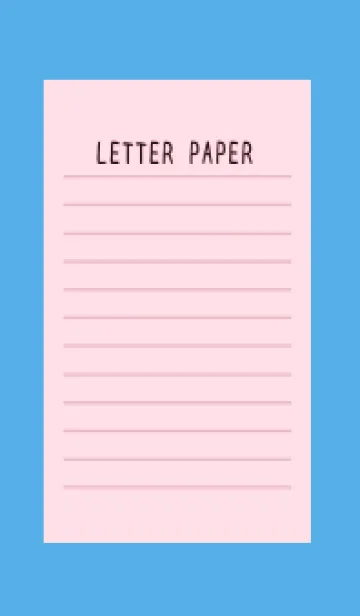 [LINE着せ替え] カラー便箋/ピンク/ブルーの画像1