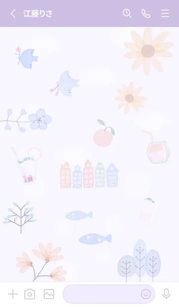 [LINE着せ替え] purple♡素敵な夏を12_1の画像2