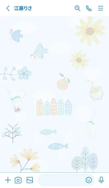 [LINE着せ替え] blue♡素敵な夏を15_1の画像2