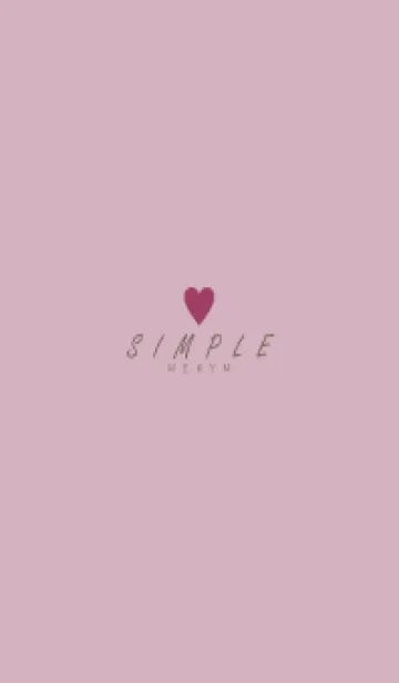 [LINE着せ替え] DUSKY PINK BROWN - SIMPLE HEART - 8の画像1