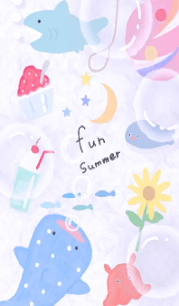 [LINE着せ替え] purple♡夏の散歩12_1の画像1