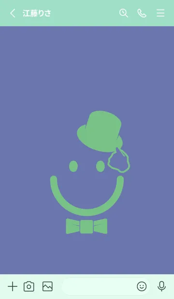 [LINE着せ替え] スマイル＆紳士 サルビアブルーの画像2