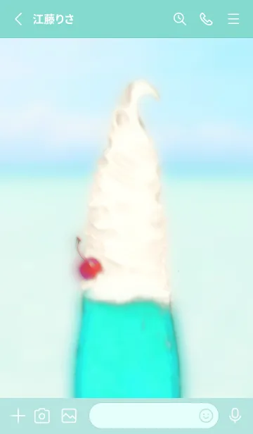 [LINE着せ替え] 海のクリームソーダの画像2