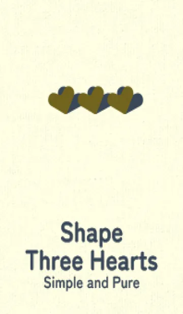 [LINE着せ替え] 3つのハート型の着せかえ オリーブの画像1